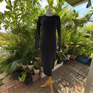 Leith totally classy and sexy Black Long Sleeve Dress